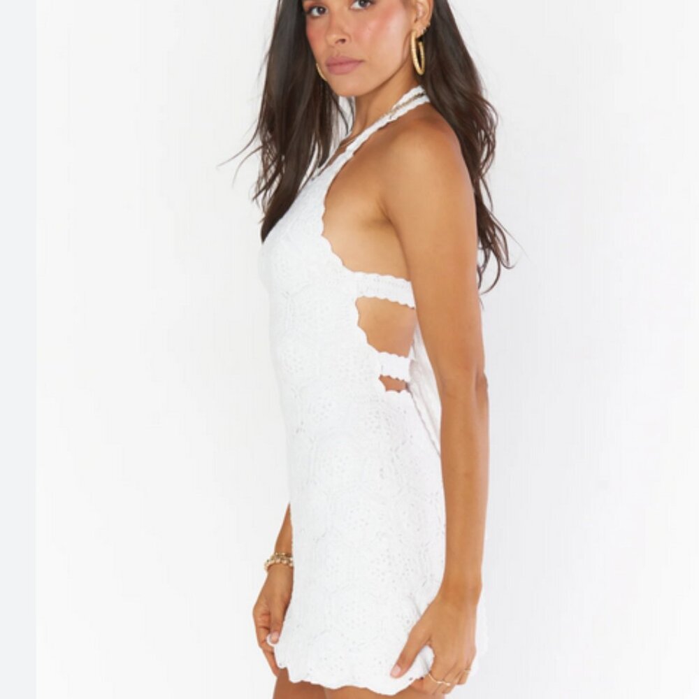 Show Me Your MuMu Lace White Mini Dress